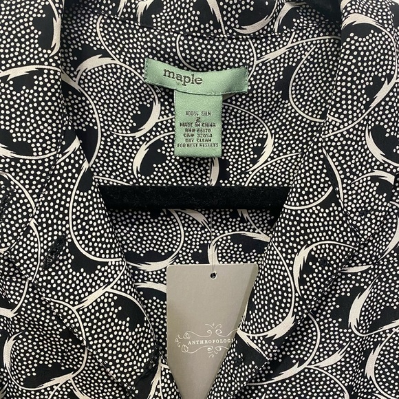 NEW! Anthropologie 100% Silk Aurinia Maple Feminine Blouse - Picture 8 of 8